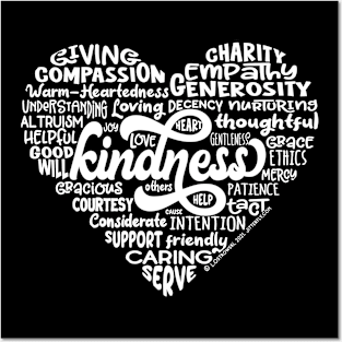 Heart Words of Kindness Posters and Art
